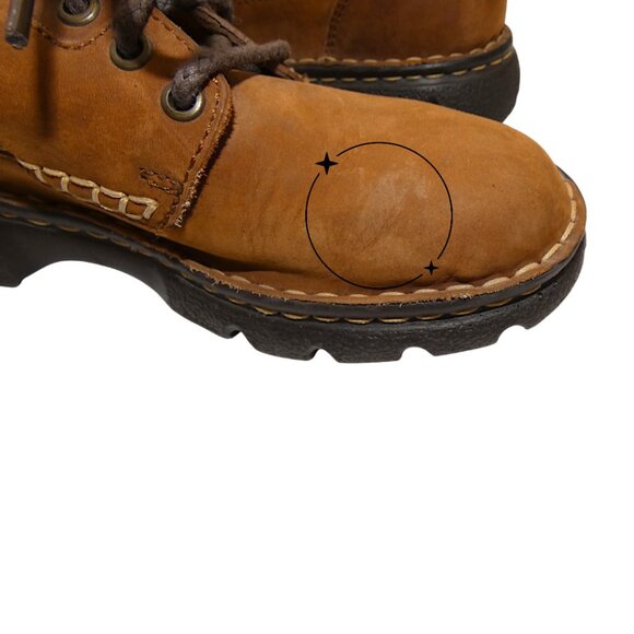 Born Women’s 8.5 Brown Leather Lace-Up Chunky Oxford Comfort Shoes Grunge Y2K - Picture 9 of 11